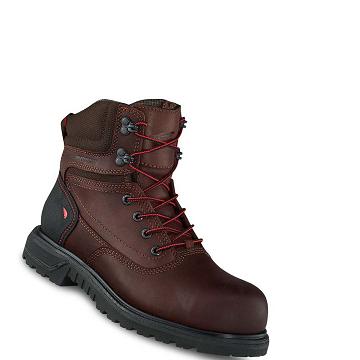 Red Wing Brnr XP 6-inch Safety Toe Women's Waterproof Boots Burgundy | ZA 156DFM